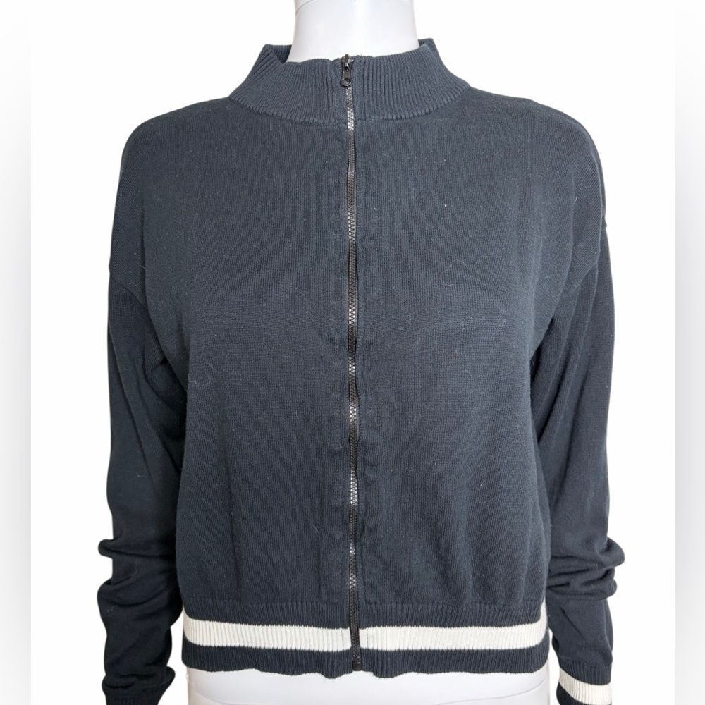 Mono B Black Zip-Up Women's Jacket Size Small